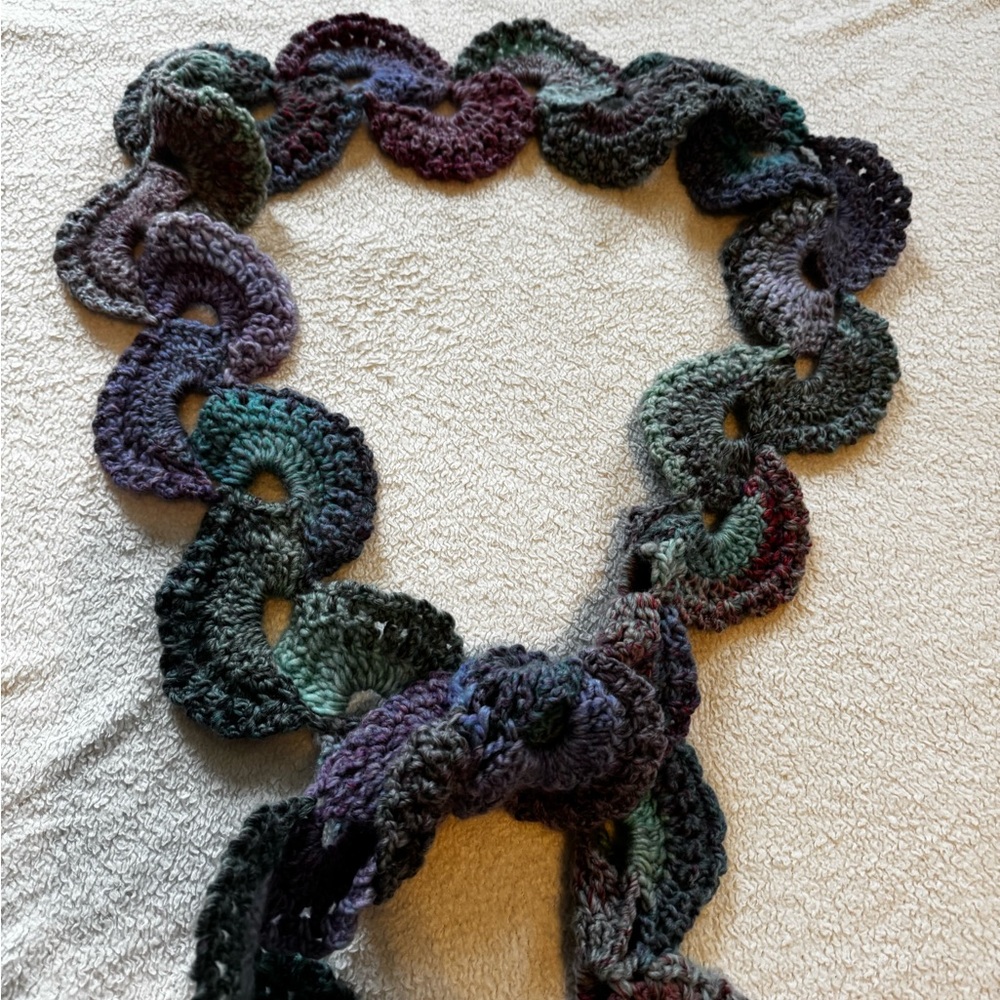 Handmade Chic Multicolor Crochet Scarf